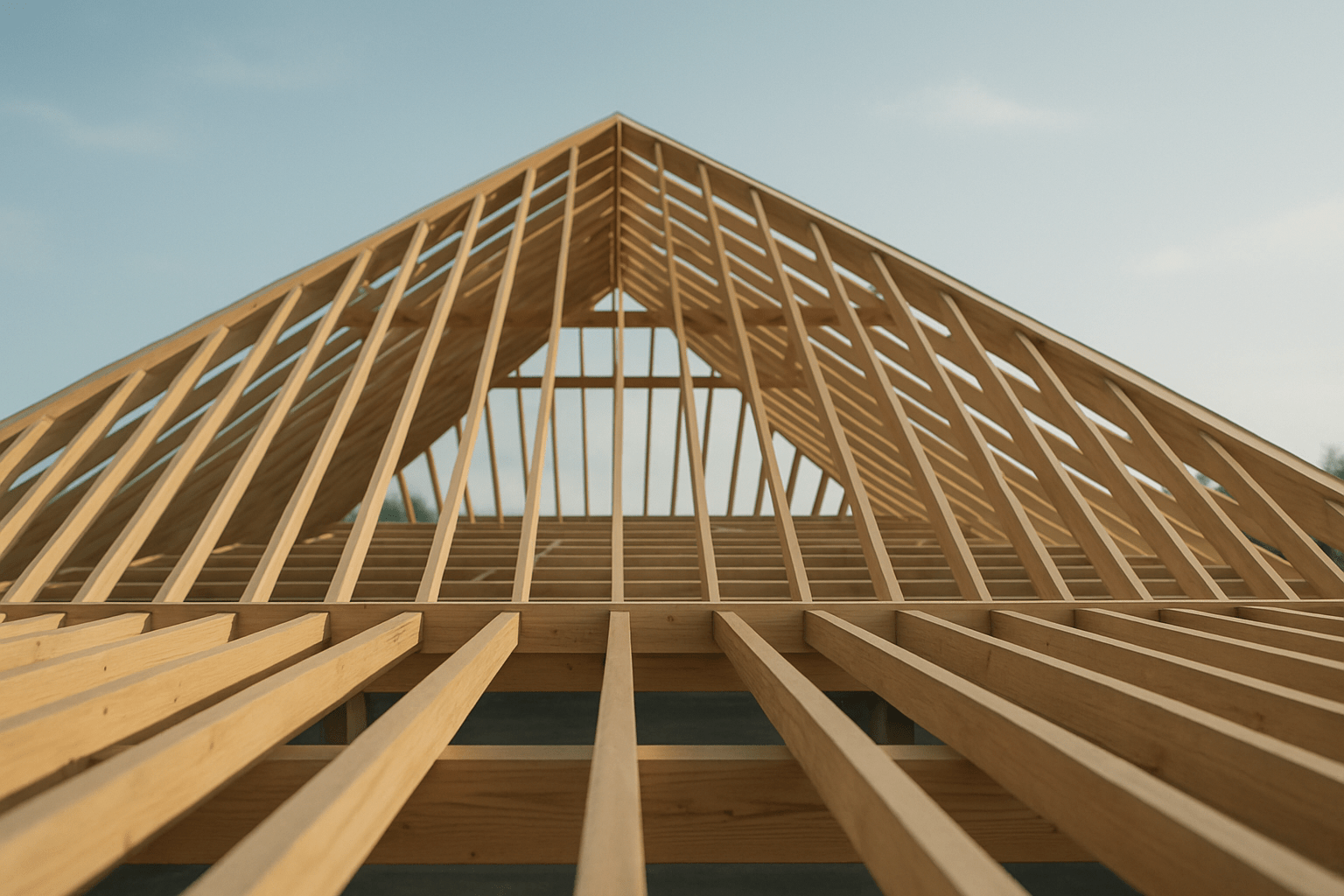Timber roof trusses, ISRS structure