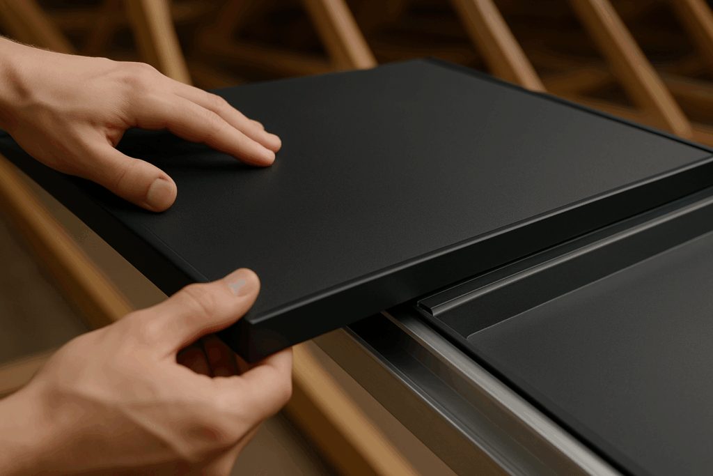 Dummy Panel on Wooden Trusses